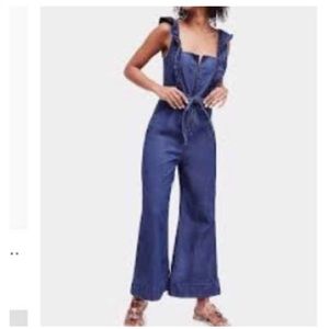 Free People NWT denim jumpsuit